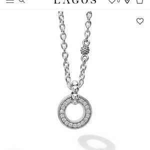 LAGOS Caviar Spark diamond circle with caviar necklace